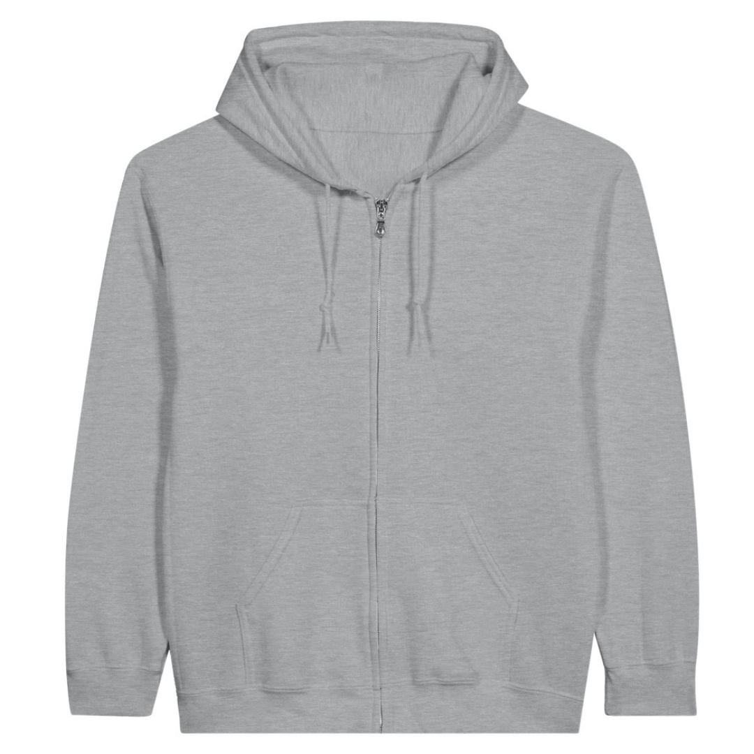 Classic Unisex Zip Hoodie - Customizable Staff Logo Personalize Custom Logo Embroidery Direct-to-Garment