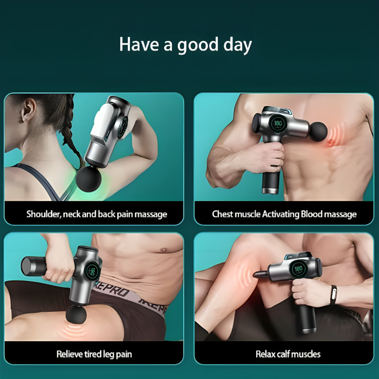 Buy One Get One Free - 2024 Professional Deep Tissue Massage Gun with LCD Screen – Electric Muscle & Pain Relief Massager for Body & Back