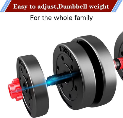 Adjustable-Dumbbells-Sets Free Weights Dumbbells Set of 2 Convertible To Barbell A Pair of Lightweight for Home Gym Equipment 20/30/40/60/80lbs