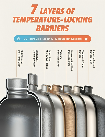 Water Bottle Magnet Sport Running Gym Magnetic Lid Water Bottle Phone Holder 24oz 750ml