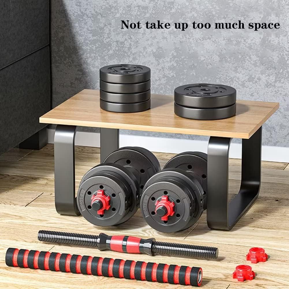Adjustable-Dumbbells-Sets Free Weights Dumbbells Set of 2 Convertible To Barbell A Pair of Lightweight for Home Gym Equipment 20/30/40/60/80lbs