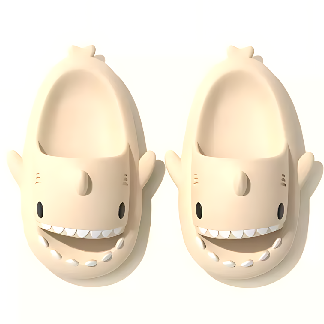 Shark Slides Thickness Upgrade Summer Cute Cartoon Shark Slippers for Women Men Non-Slip Open Toe Lightweight Sole Sandals Casual Unisex Beach Shoes Unisex