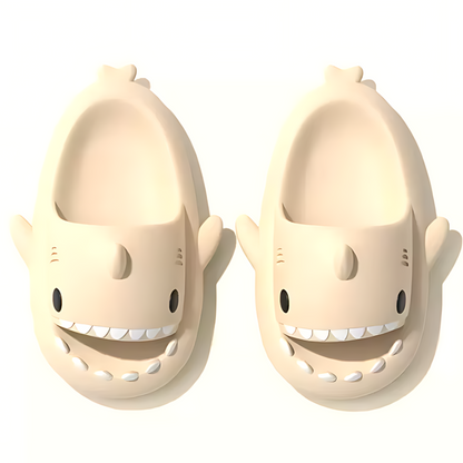 Shark Slides Thickness Upgrade Summer Cute Cartoon Shark Slippers for Women Men Non-Slip Open Toe Lightweight Sole Sandals Casual Unisex Beach Shoes Unisex