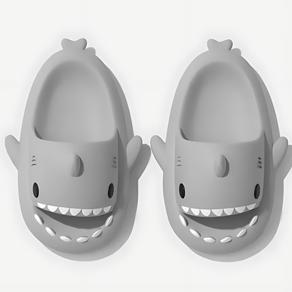 Shark Slides Thickness Upgrade Summer Cute Cartoon Shark Slippers for Women Men Non-Slip Open Toe Lightweight Sole Sandals Casual Unisex Beach Shoes Unisex