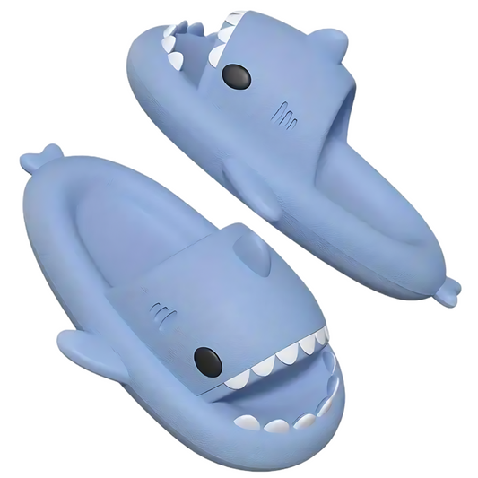 Shark Slides Thickness Upgrade Summer Cute Cartoon Shark Slippers for Women Men Non-Slip Open Toe Lightweight Sole Sandals Casual Unisex Beach Shoes Unisex