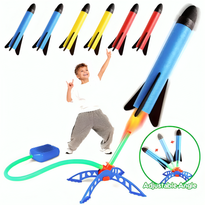 3Pcs Rocket Toy Kids Air Stomp Rocket Foot Pump Launcher Toys – Fun Outdoor Sport Game Playset for Children. Jump and Stomp to Launch Rockets high into the Air! Perfect for Active Outdoor Play and Exciting Jump Sport Games