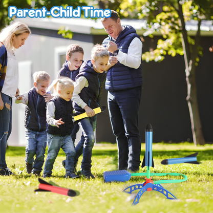 3Pcs Rocket Toy Kids Air Stomp Rocket Foot Pump Launcher Toys – Fun Outdoor Sport Game Playset for Children. Jump and Stomp to Launch Rockets high into the Air! Perfect for Active Outdoor Play and Exciting Jump Sport Games