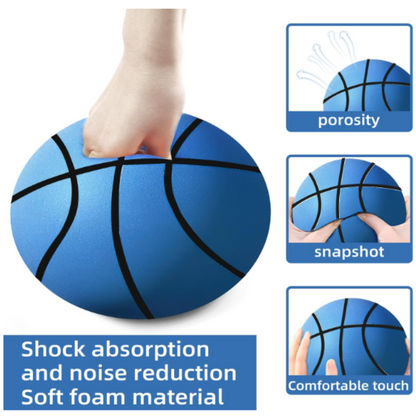 Indoor Silent Ball Silent Basketball Quiet Bounce Basketball Foam BasketBall Foam Ball Sponge Ball Indoor Kids Adults Indoor Game Fun Football Silent Ball Soccer Silent Ball Sponge Football Foam