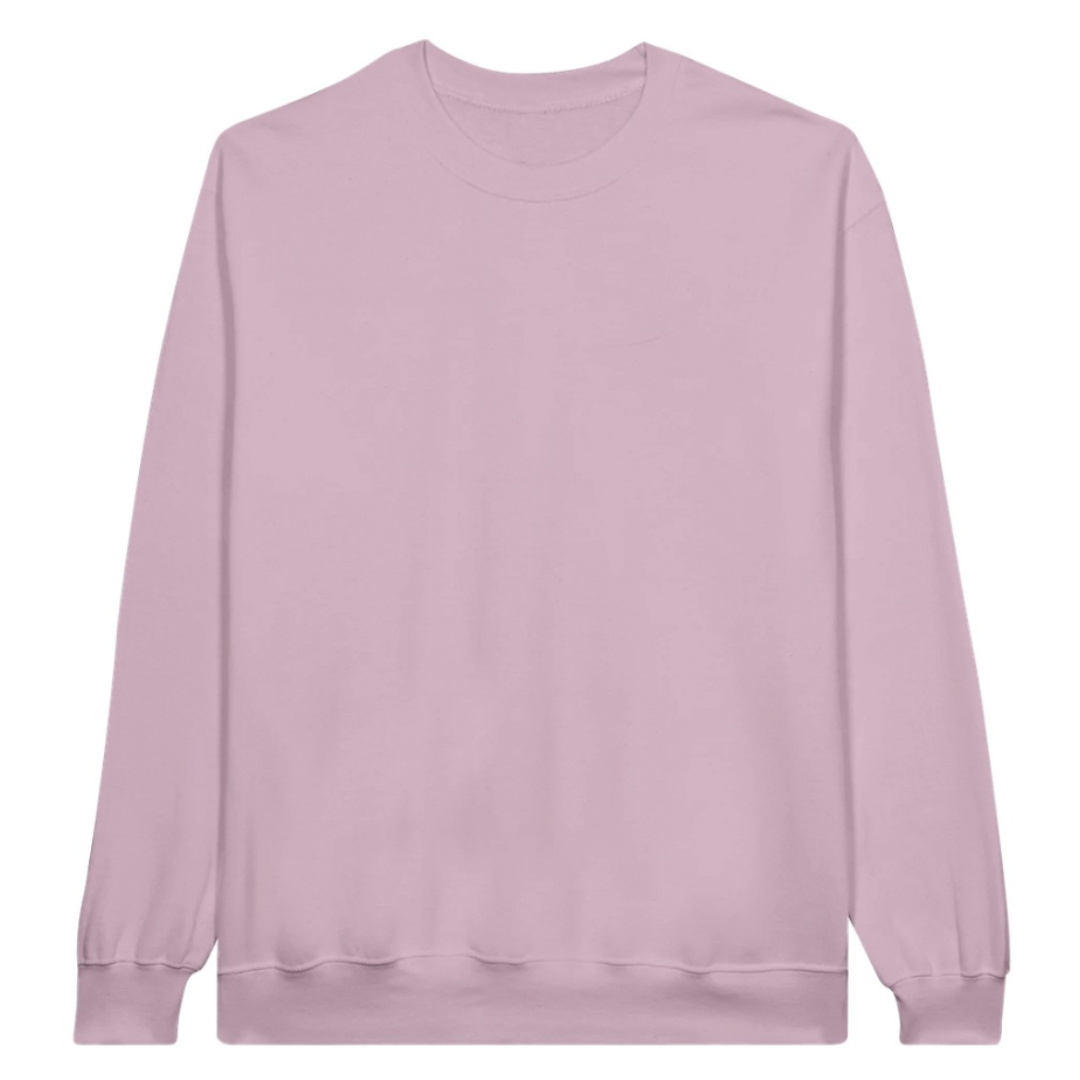 Classic Unisex Crewneck Sweatshirt - 100% Cotton Customize own Logo Photo Picture Phrase Personalize  Embroidery Direct-to-Garment