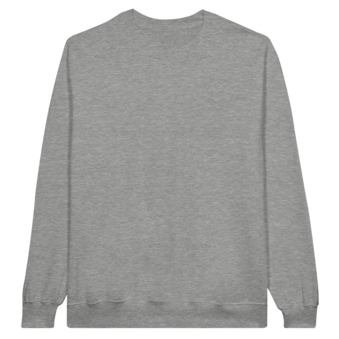 Classic Unisex Crewneck Sweatshirt - 100% Cotton Customize own Logo Photo Picture Phrase Personalize  Embroidery Direct-to-Garment