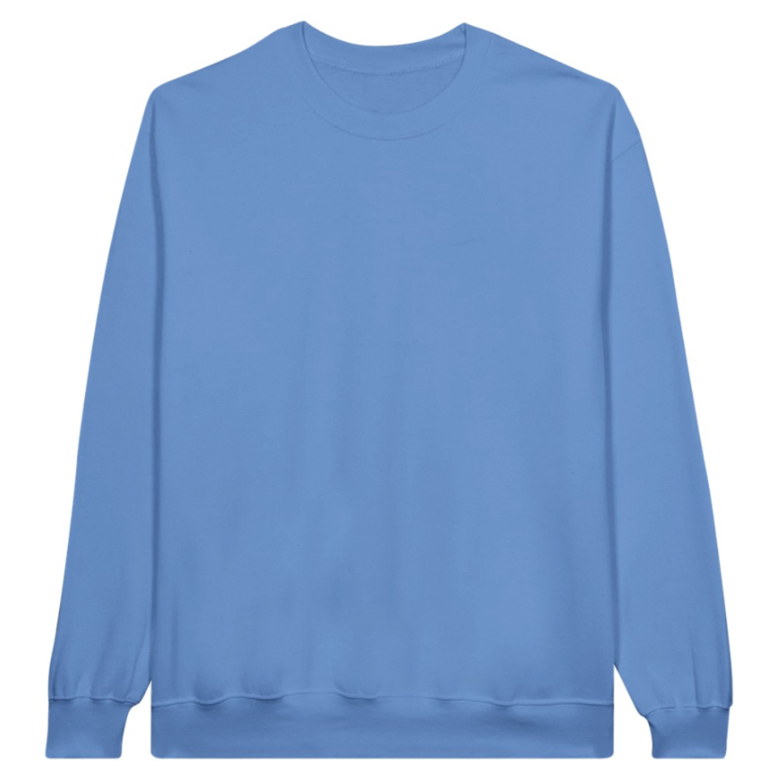 Classic Unisex Crewneck Sweatshirt - 100% Cotton Customize own Logo Photo Picture Phrase Personalize  Embroidery Direct-to-Garment