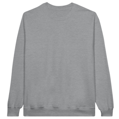 Classic Unisex Crewneck Sweatshirt - 100% Cotton Customize own Logo Photo Picture Phrase Personalize  Embroidery Direct-to-Garment