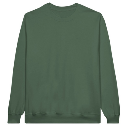 Classic Unisex Crewneck Sweatshirt - 100% Cotton Customize own Logo Photo Picture Phrase Personalize  Embroidery Direct-to-Garment