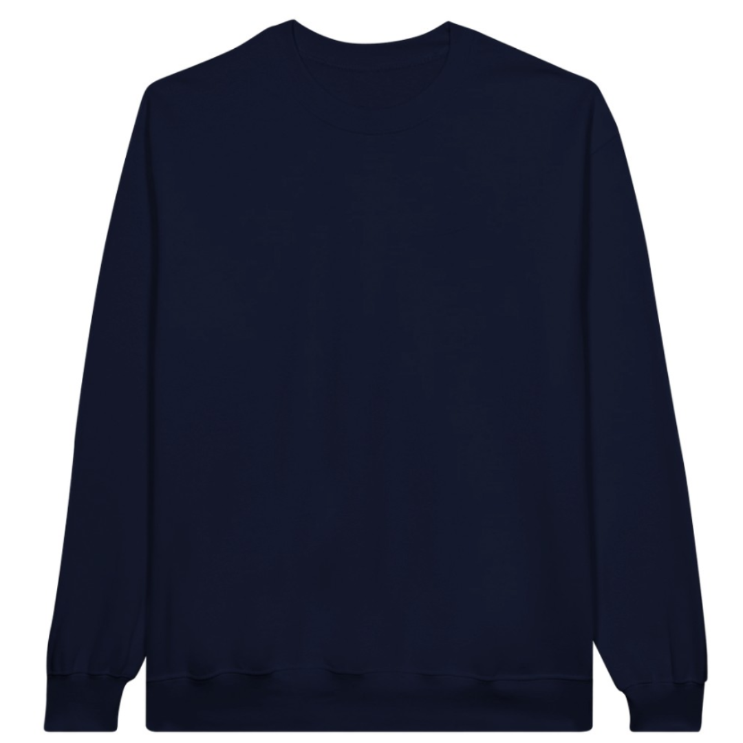 Classic Unisex Crewneck Sweatshirt - 100% Cotton Customize own Logo Photo Picture Phrase Personalize  Embroidery Direct-to-Garment