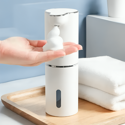 Automatic Soap Dispenser 300ml Adjustable Volume Control Rechargeable Hands Free Soap Dispenser for Kitchen Bathroom White