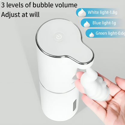 Automatic Soap Dispenser 300ml Adjustable Volume Control Rechargeable Hands Free Soap Dispenser for Kitchen Bathroom White
