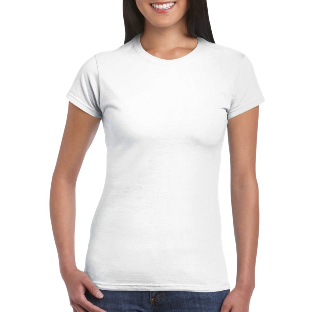 Short Sleeve Womens T-shirt 100% Cotton Customize own Logo Photo Picture Phrase Personalize Embroidery Direct-to-Garment