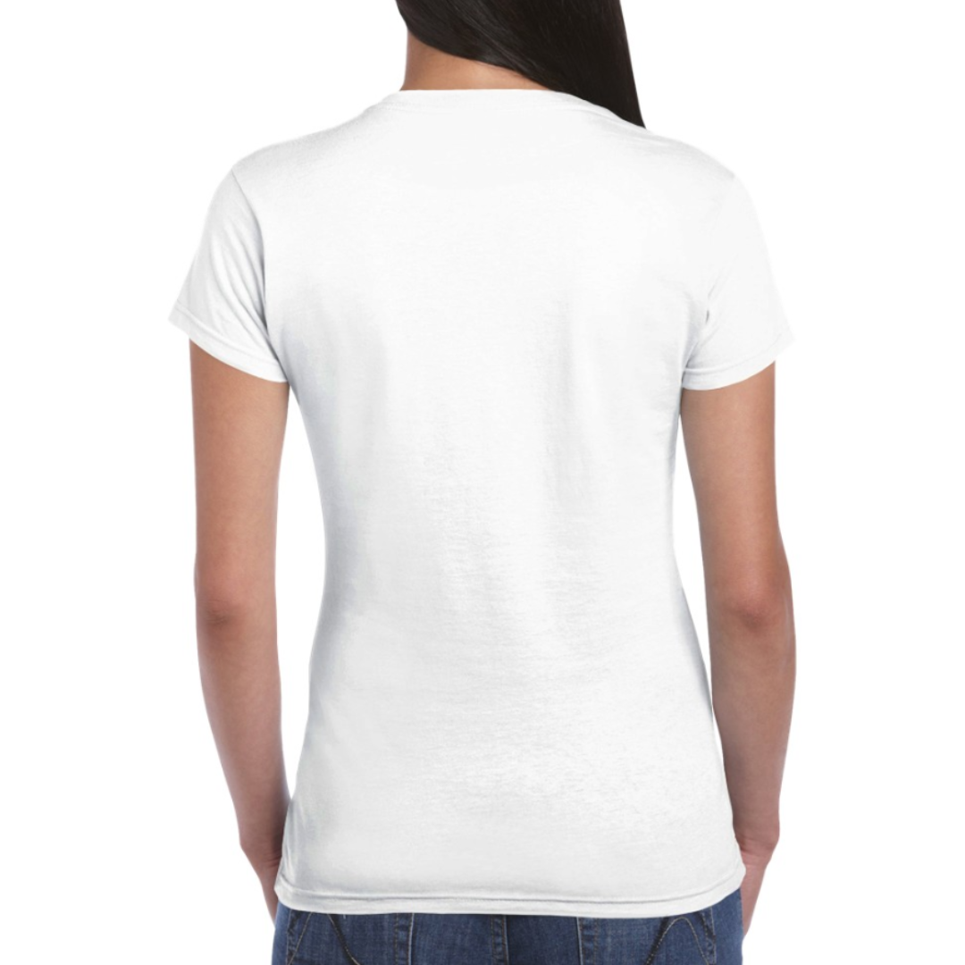 Short Sleeve Womens T-shirt 100% Cotton Customize own Logo Photo Picture Phrase Personalize Embroidery Direct-to-Garment