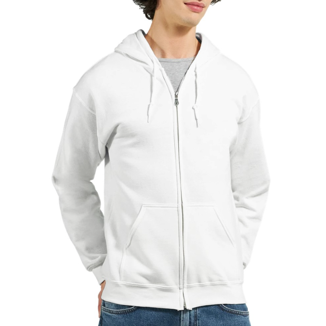Classic Unisex Zip Hoodie - Customizable Staff Logo Personalize Custom Logo Embroidery Direct-to-Garment