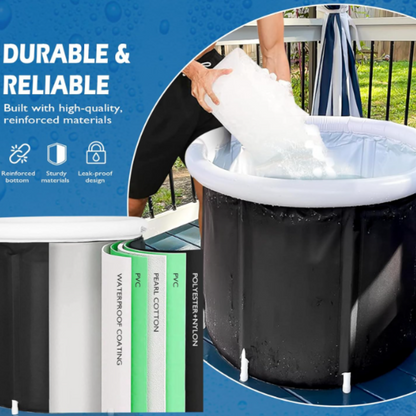 Therapy Ice Bath Pod Cold Water Plunge 3X Thermal Insulated Layers UFO Insulated Lid All Weather Cover Portable Outdoor Ice Bath Pod