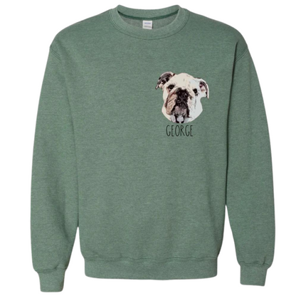 Classic Unisex Crewneck Sweatshirt - 100% Cotton Customize own Logo Photo Picture Phrase Personalize  Embroidery Direct-to-Garment