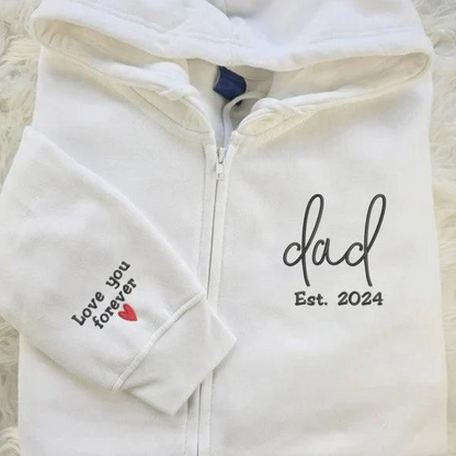 Classic Unisex Zip Hoodie - Customizable Staff Logo Personalize Custom Logo Embroidery Direct-to-Garment