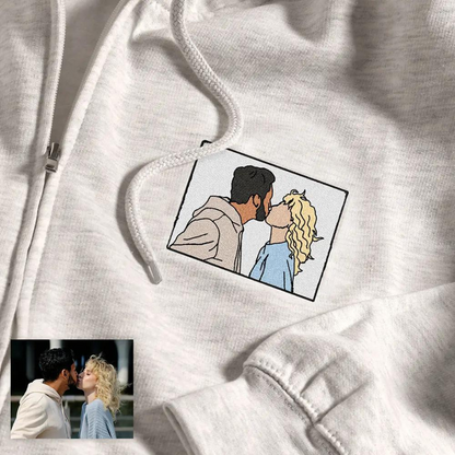 Classic Unisex Zip Hoodie - Customizable Staff Logo Personalize Custom Logo Embroidery Direct-to-Garment