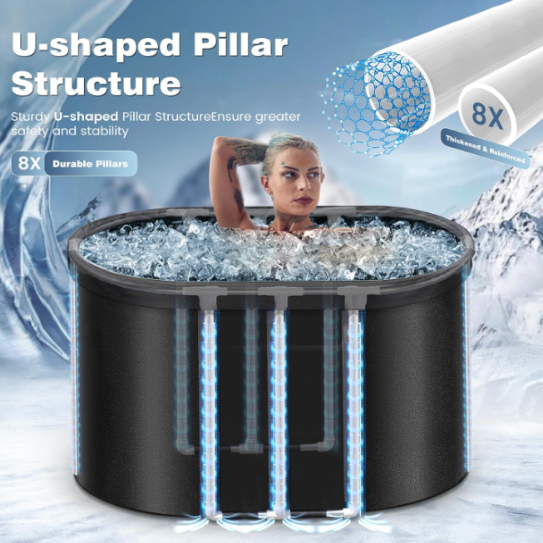 Ice Bath Portable Tub for Athletes Multiple Layered Portable Outdoor Cold Plunge Tub for Muscle Recovery Ice Baths for Home Gym Indoor Large 101 Gal XL