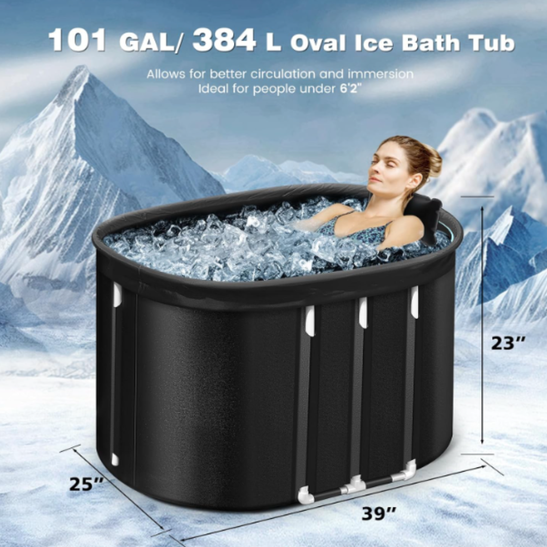 Ice Bath Portable Tub for Athletes Multiple Layered Portable Outdoor Cold Plunge Tub for Muscle Recovery Ice Baths for Home Gym Indoor Large 101 Gal XL