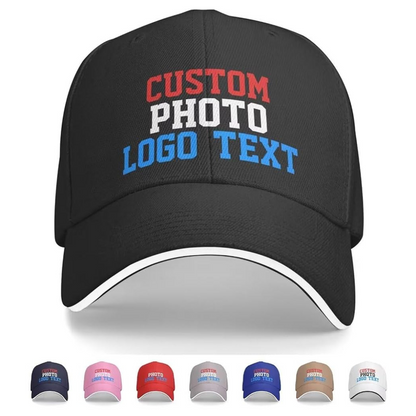 Cap Snapback Hat -  Customize own Logo Photo Picture Phrase Personalize Embroidery Direct-to-Garment Own Design Style