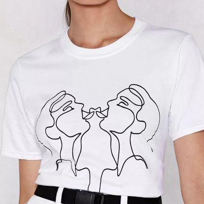 Short Sleeve Womens T-shirt 100% Cotton Customize own Logo Photo Picture Phrase Personalize Embroidery Direct-to-Garment