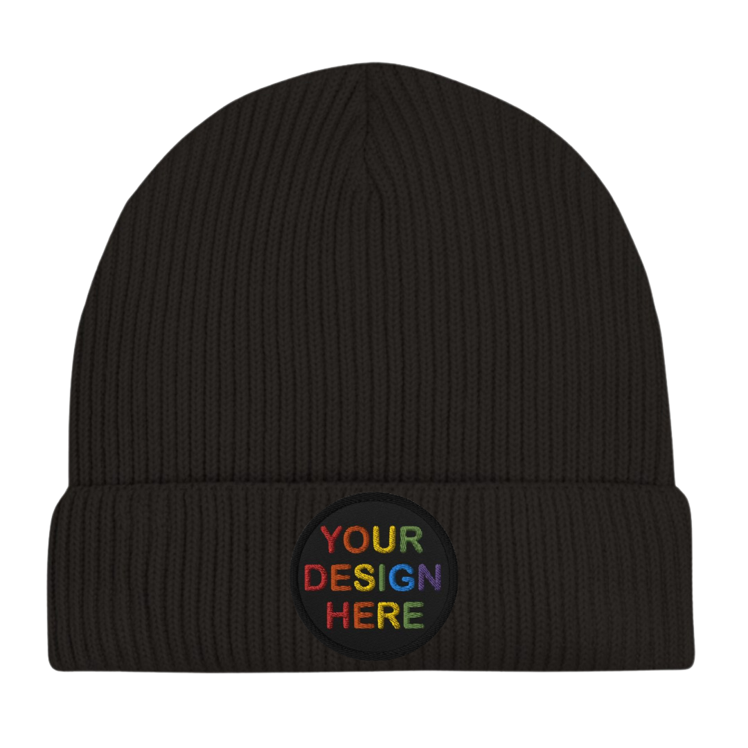 Cotton Beanie Unisex Customizable Logo Own Design Print Photo Picture Personalization Embroidery Direct-to-Garment