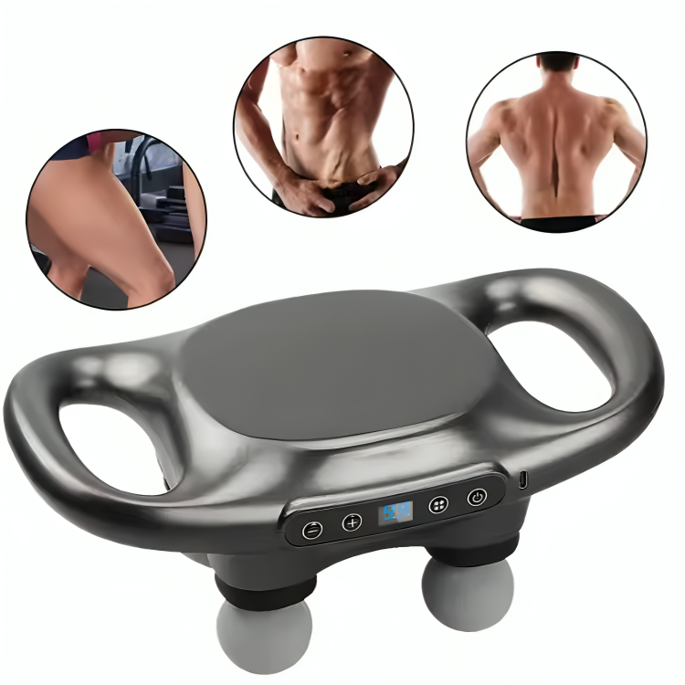 20-Speed Deep Tissue Massage Gun Muscle Recovery Portable Drone-Inspired Design 4 Heads for Targeted Relief Electric Muscle Percussion Massager for Any Pain Relief Spa
