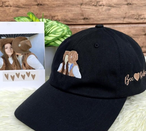 Custom Embroidery Cap Hat Style Unisex Hat - Customize own Logo Photo Picture Phrase Personalize Embroidery Direct-to-Garment