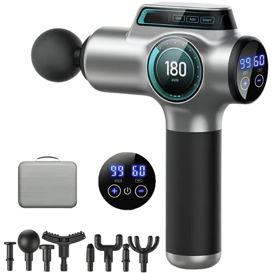 Buy One Get One Free - 2024 Professional Deep Tissue Massage Gun with LCD Screen – Electric Muscle & Pain Relief Massager for Body & Back