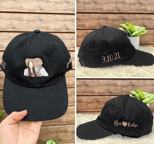 Custom Embroidery Cap Hat Style Unisex Hat - Customize own Logo Photo Picture Phrase Personalize Embroidery Direct-to-Garment