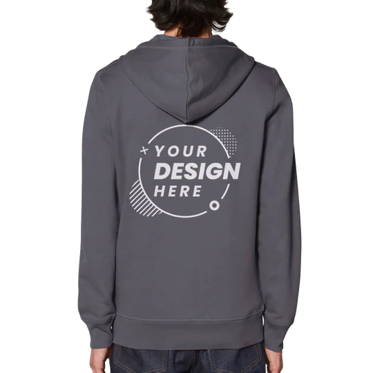 Classic Unisex Zip Hoodie - Customizable Staff Logo Personalize Custom Logo Embroidery Direct-to-Garment