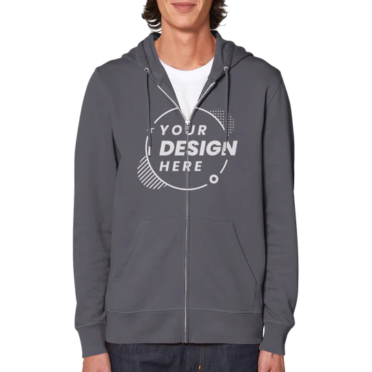 Classic Unisex Zip Hoodie - Customizable Staff Logo Personalize Custom Logo Embroidery Direct-to-Garment