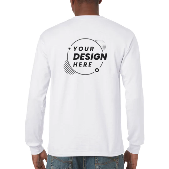 Premium Unisex Longsleeve T-shirt - Customizable Staff Logo Personalize Own Design Embroidery Direct-to-Garment