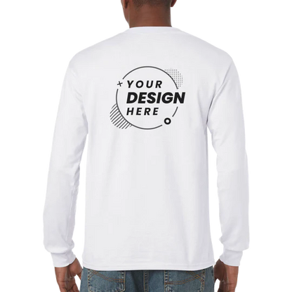 Premium Unisex Longsleeve T-shirt - Customizable Staff Logo Personalize Own Design Embroidery Direct-to-Garment