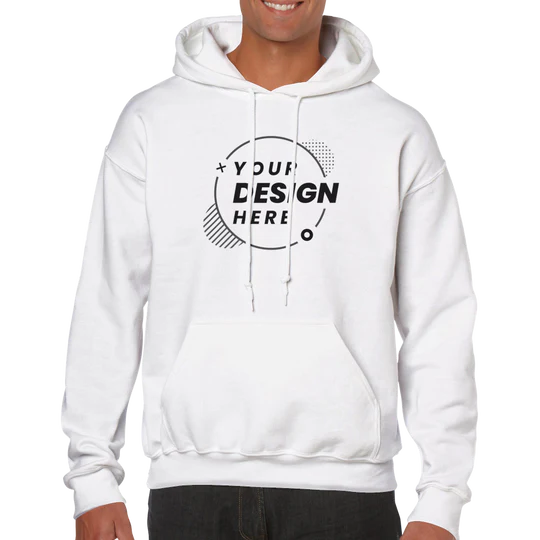 Classic Unisex Pullover Hoodie - Customizable Staff Logo Personalize Embroidery Direct-to-Garment