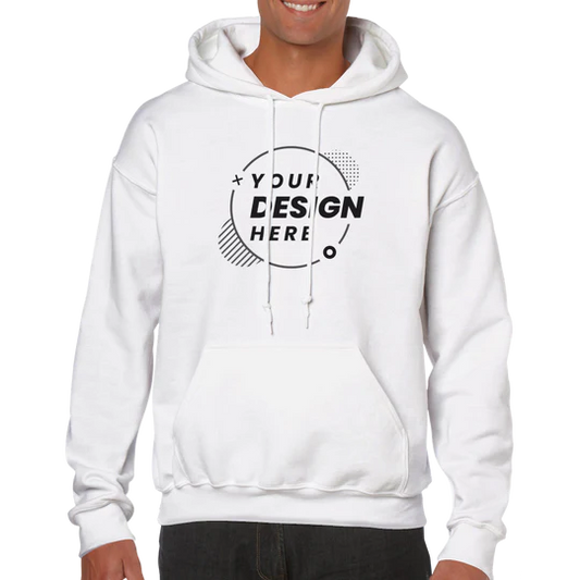 Classic Unisex Pullover Hoodie - Customizable Staff Logo Personalize Embroidery Direct-to-Garment
