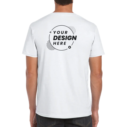 Short Sleeve Mans T-shirt 100% Cotton Customize own Logo Photo Picture Phrase Personalize Embroidery Direct-to-Garment