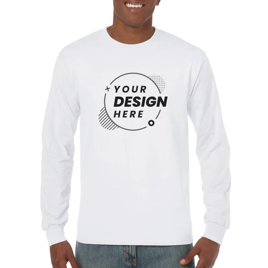 Premium Unisex Longsleeve T-shirt - Customizable Staff Logo Personalize Own Design Embroidery Direct-to-Garment
