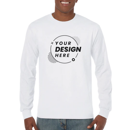 Premium Unisex Longsleeve T-shirt - Customizable Staff Logo Personalize Own Design Embroidery Direct-to-Garment