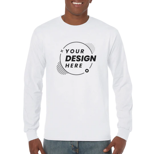 Premium Unisex Longsleeve T-shirt - Customizable Staff Logo Personalize Own Design Embroidery Direct-to-Garment