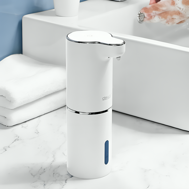 Automatic Soap Dispenser 300ml Adjustable Volume Control Rechargeable Hands Free Soap Dispenser for Kitchen Bathroom White